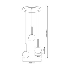 Lampa wisząca PLAY BLACK 3xG9 MLP0969