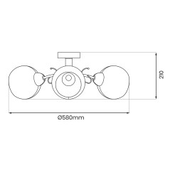 Lampa sufitowa OSLO 3xE27 ML1273