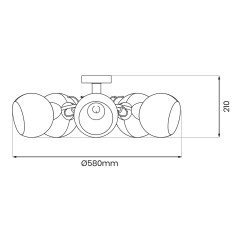 Lampa sufitowa OSLO 5xE27 ML1274