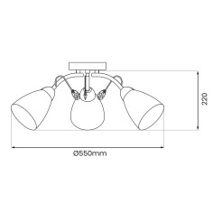 Lampa sufitowa PIREUS 3xE27 ML1275