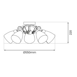 Lampa sufitowa PIREUS 5xE27 ML1276