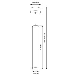 Lampa wisząca PORTER BLACK 1xGU10 ML8868