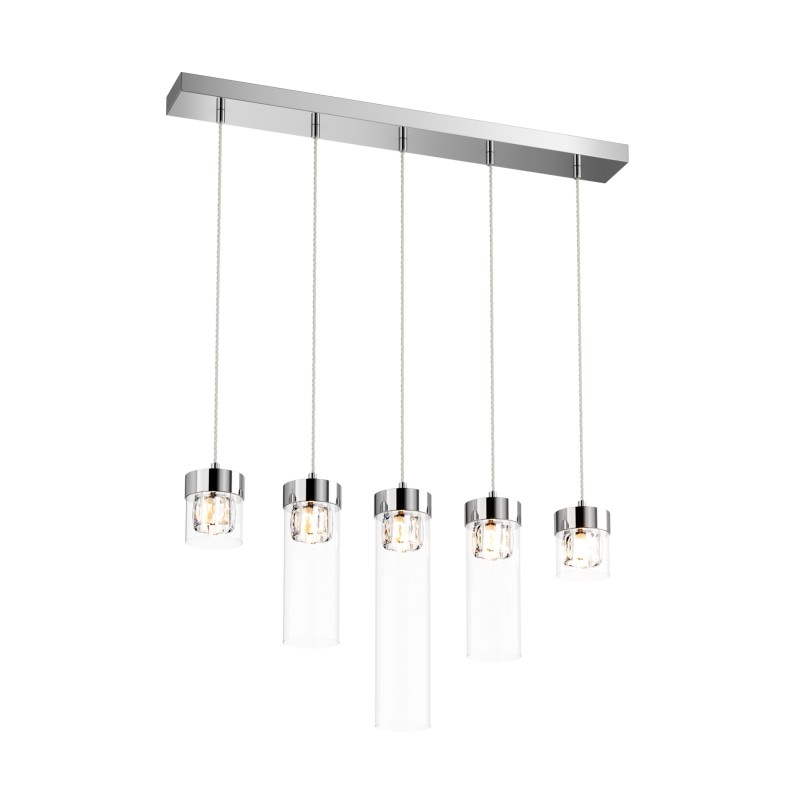 P0389-05E-B5AC GEM LAMPA WISZĄCA CHROME