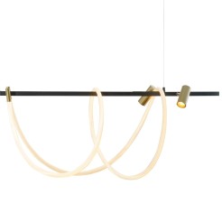 2200277L BALBO LAMPA WISZĄCA ZŁOTA-CZARNA/GOLD-BLACK