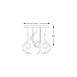 2023573-BK BALBO LAMPA SUFITOWA CZARNA/BLACK