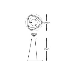 MD3888-1L-3BCT GETAFE LAMPA WISZĄCA CZARNY CHROM/BLACK CHROME