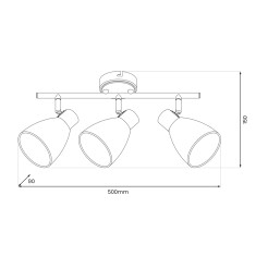 Lampa sufitowa JOTA 3xE14 ML1062