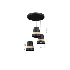 Lampa wisząca VENEZIA BLACK 3xE27 MLP5454