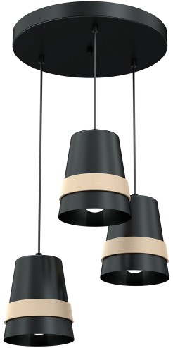 Lampa wisząca VENEZIA BLACK 3xE27 MLP5454