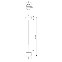 Lampa wisząca ARENA WHITE/SILVER 1xGX53 MLP7778