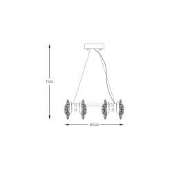 P0462-20C-F7AA BOBO LAMPA WISZĄCA ZŁOTA/GOLD