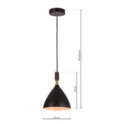 Lampa wisząca OTTO BLACK/GOLD 1xE27 ML6158