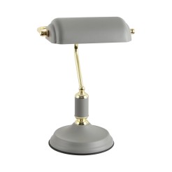 A2048-GR ROMA LAMPA BIURKOWA SZARO-ZŁOTA/GREY-GOLD