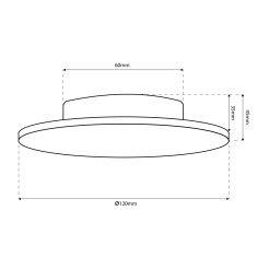 Kinkiet Disk 9W 3CCT IP65 Czarny ML1285