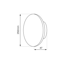 Kinkiet Disk 18W 3CCT IP65 Czarny ML1288