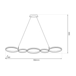 Lampa wisząca OLYMPIA WHITE 50W LED ML1176