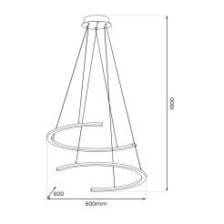 Lampa wisząca DOUBLEMOON 30W LED ML1178