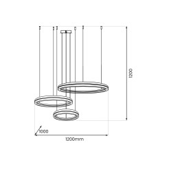 Lampa wisząca GRAVITY 108W LED ML1185