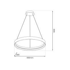 Lampa wisząca ORBITA 52W LED ML1186