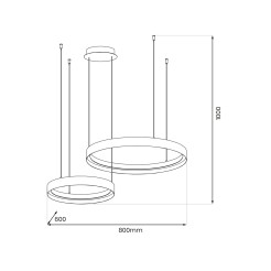 Lampa wisząca ORBITA 72W LED ML1187