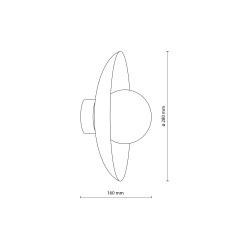 SLATE PEAPOD GLASS KINKIET 1XG9 10935