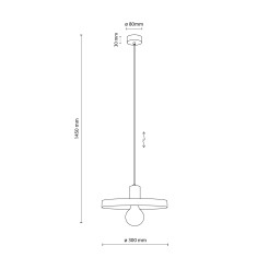 SILA SABIA BROWN 1XE27 LAMPA WISZĄCA 300 10757