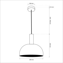 Lampa wisząca VISBY WHITE 1xE27 MLP1552