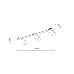 NEX WHITE 3XGU10 LAMPA SUFITOWA PODTYNKOWA 10804