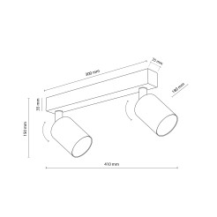 NEX SABIA 2XGU10 LAMPA SUFITOWA 10628