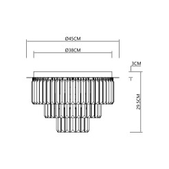 Lampa sufitowa MILANO fi 45cm 6xE14 ML1023