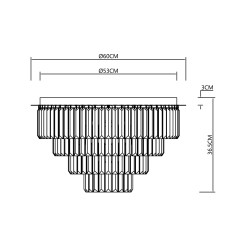 Lampa sufitowa MILANO fi 60cm 9xE14 ML1024