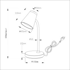 Lampka Biurkowa Chico 4,5W 4000K Biały ML1442