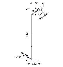 ZUMBA LAMPA PODŁOGOWA SZTYCA PROSTA 1X40W E27 BIAŁY+CZARNY 51-72092