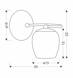 Serano lampa kinkiet patynowy 1x60W E27 klosz biały 21-07346