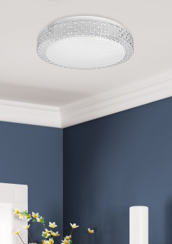 Rabel lampa sufitowa plafon bezbarwny 12W LED 4000K 27cm klosz biały 13-33963