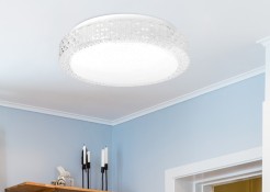 Rabel lampa sufitowa plafon bezbarwny 12W LED 4000K 27cm klosz biały 13-33963