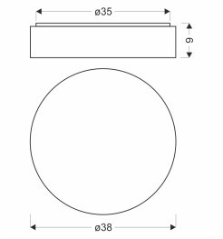 FIGARO lampa sufitowa plafon drew. 24W LED 3000/4500/6000K 38cm kl. biały, pilot 14-33956