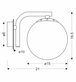 AMADEO lampa kinkiet czarny 1x40W E14 klosz biały 21-35448