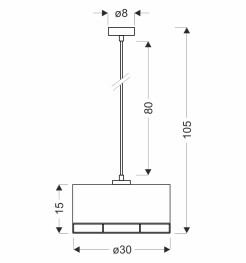 Ardi lampa sufitowa czarny+drewniany 1x40W E27 abażur czarny 31-38371