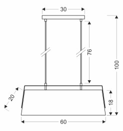 Milbury lampa sufitowa czarny 2x40W E27 abażur żółty 32-38289