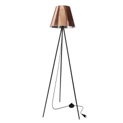 PLATINO lampa podłogowa czarny 1x40W E27 abażur miedziany 51-42583