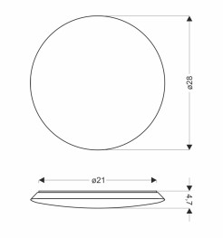 Juno lampa sufitowa plafon 28 18W LED 4000K biały 12-11138