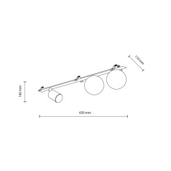 VOX 3 X GU10 / G9 LAMPA SUFITOWA PODTYNKOWA 10928