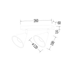 Oprawa Cone Spot Złoty 2xGU10 ML1121