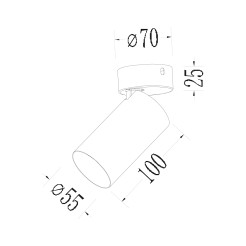 Oprawa Hero Spot Czarny 1xGU10 ML1472