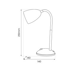 Lampka biurkowa LOGIC White 1xE27 ML1636